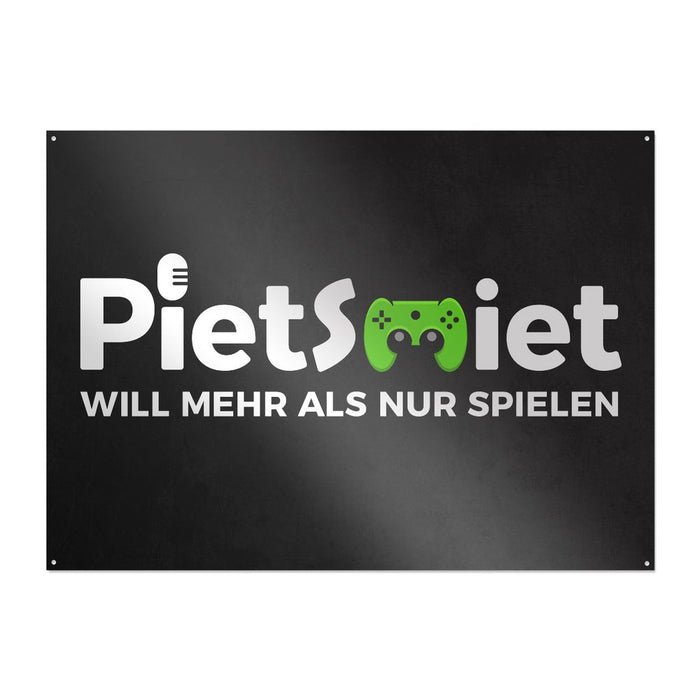 PietSmiet - Plain Logo - Metallschild